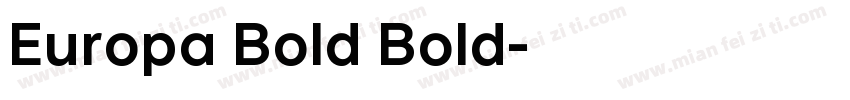 Europa Bold Bold字体转换